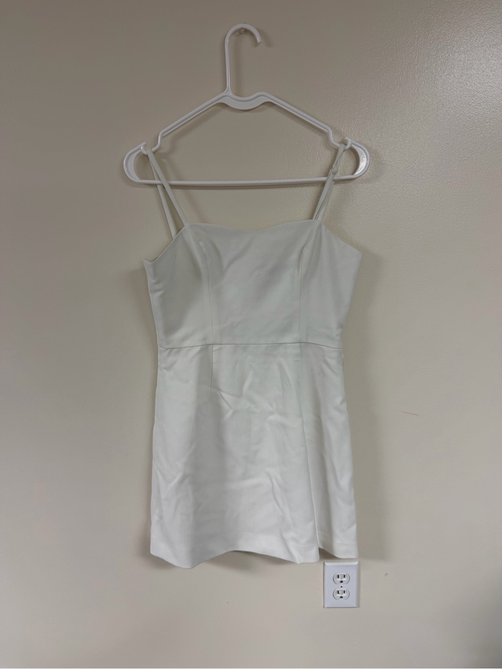 French Connection White Spaghetti-Strap Mini Dress